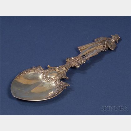 Continental .800 Silver Figural Serving Spoon