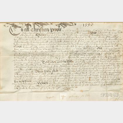 (Early English Indenture, Reign of Queen Elizabeth I)