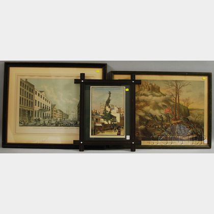 Three Framed Lithographs and Prints