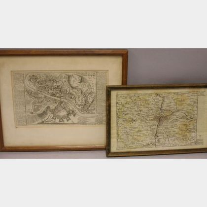 Lot of Two Framed Maps