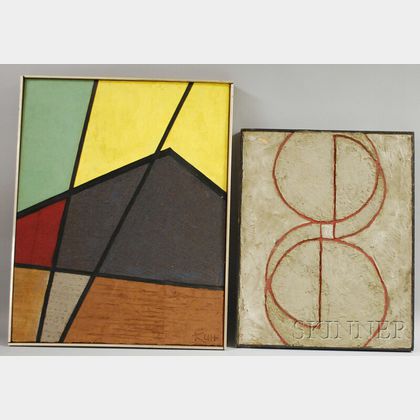 Howard Kuh (American, b. 1920) Two Abstract Works.