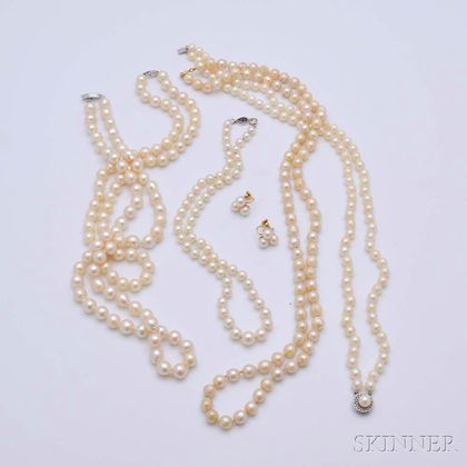 Five Strands of Cultured Pearls