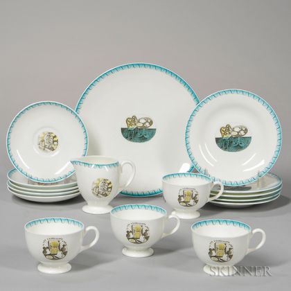 Wedgwood Eric Ravilious Design "Afternoon Tea" Pattern Bone China Tea Wares