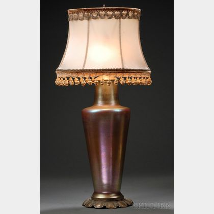 Large Tiffany Studios Gold Favrile Table Lamp