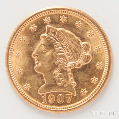 1907 $2.50 Liberty Head Gold Coin