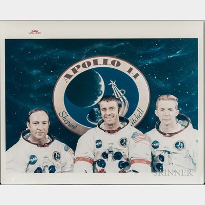 Apollo 14, Prime Crew and Portrait of Alan Shepard, Two Photographs.
