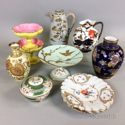 Ten English and Continental Porcelain Items