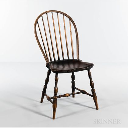 Near Pair of Bow-back Windsor Side Chairs