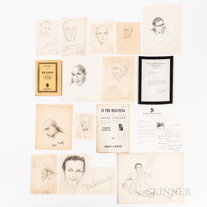20th Century Composers Signed Sketches and Related Items, 1964-1983.