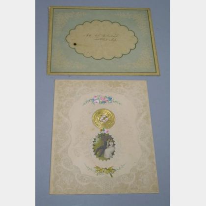Large Mid-19th Century Kershaw & Son Embossed Paper Lace Cobweb Valentine and Envelope