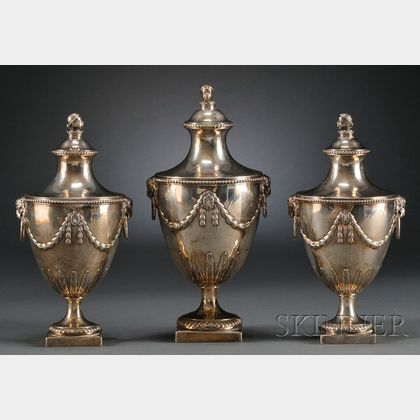 Set of Three George III Silver Sauce Tureens