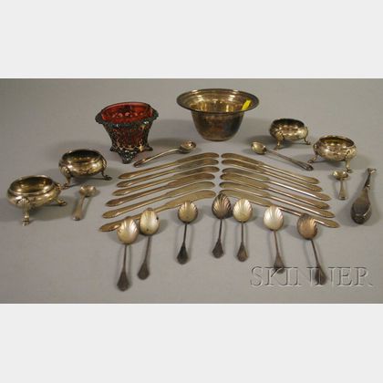 Group of Small Sterling Flatware and Decorative Items