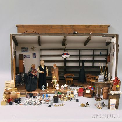 Wooden Diorama of a Country Store