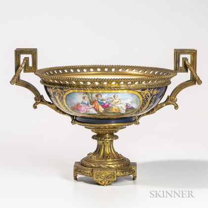 Sevres-style Gilt-bronze-mounted Center Bowl
