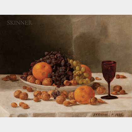 John F. Francis (American, 1808-1886) Still Life with Fruits and Nuts