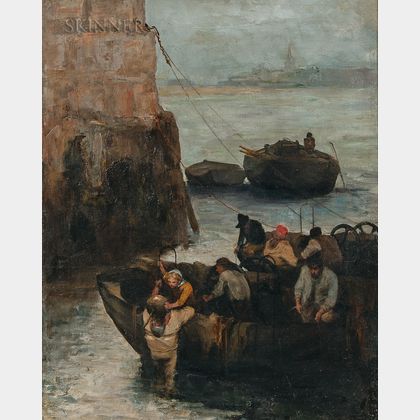 Continental School, 19th Century Diving off the Coast