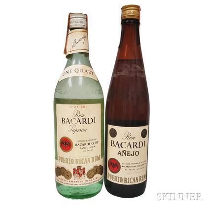 Mixed Ron Bacardi, 1 4/5 quart bottle 1 quart bottle 
