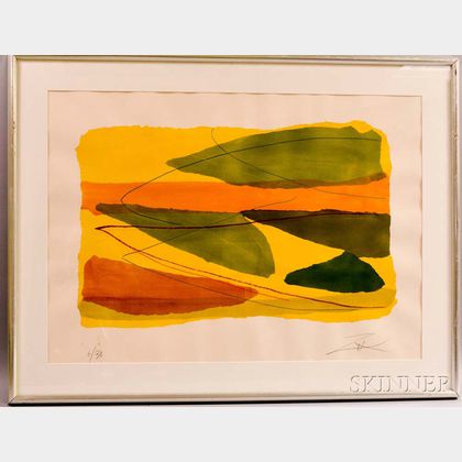 Larry Zox (American, 1936-2006) Two Framed Untitled Prints.
