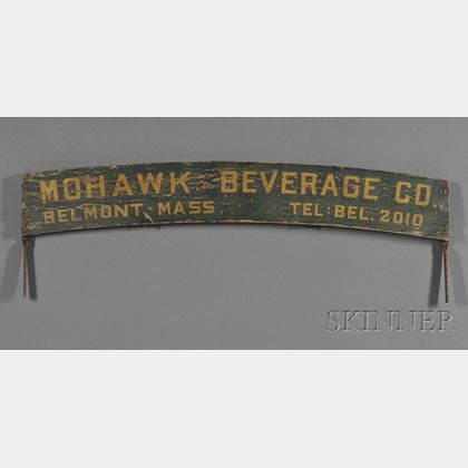 Painted "MOHAWK BEVERAGE CO." Sign