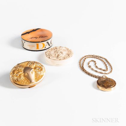 Two Lily Dache Compacts and an Estee Lauder Aries Compact