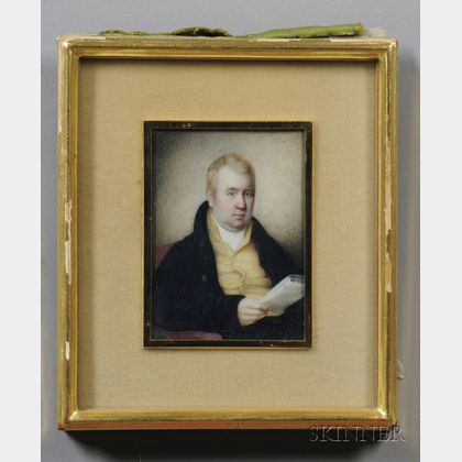 Possibly the Work of James Peale (American, 1749-1831) Portrait Miniature of William Cobbett.
