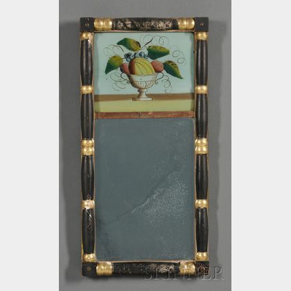 Gilt and Black-painted Split Baluster Mirror