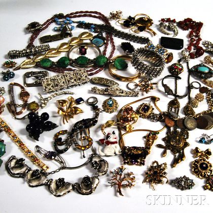 Group of Victorian and Art Deco Costume Jewelry