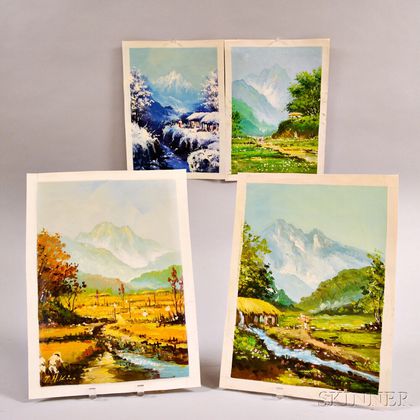 Four Landscape Paintings