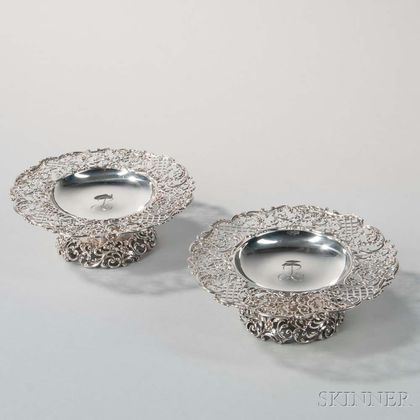 Pair of Howard Sterling Co. Sterling Silver Tazzas