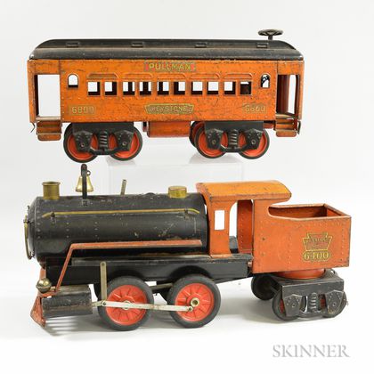 Keystone Mfg. Co. Steel Locomotive and Pullman Car
