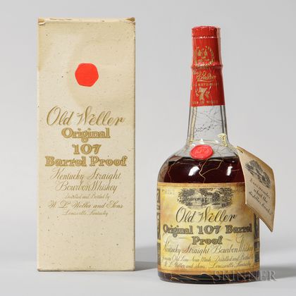 Sold at auction Old Weller Original Barrel Proof 7 Years Old, 1 4/5 ...