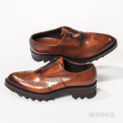 Pair of Leather Prada Wingtip Shoes