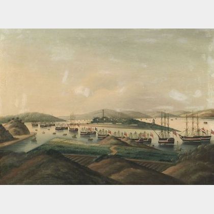 Chinese School, 19th Century View of Whampoa Anchorage and Island.