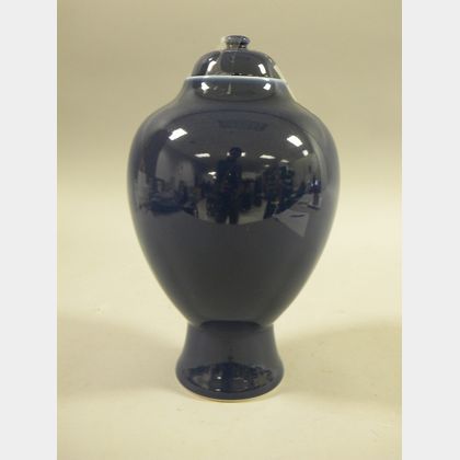 Blue Glazed Jar and Cover