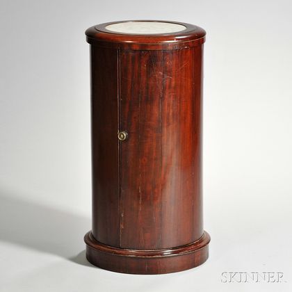 Biedermeier-type Marble-top Mahogany Cabinet