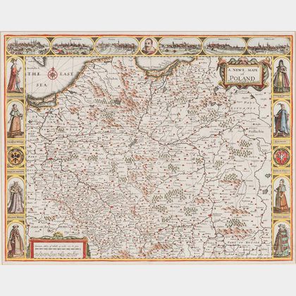 Poland. John Speed (1552-1629) A Newe Mape of Poland.