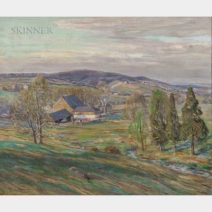 Charles Morris Young (American, 1869-1964) A Radnor Farm
