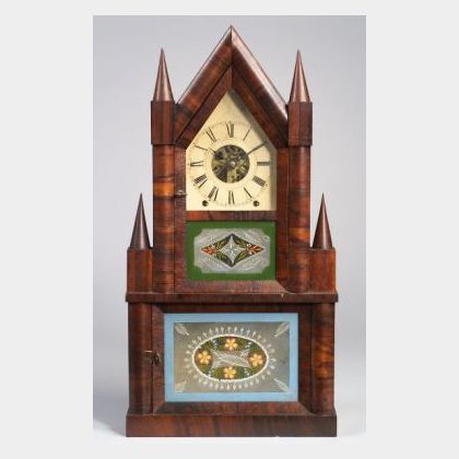 Gothic Double Steeple Fusee Shelf Clock