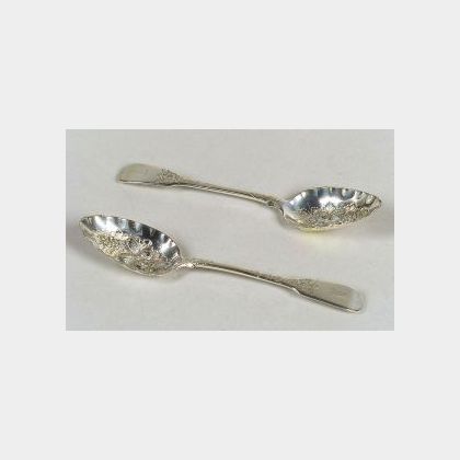 Pair of George IV Paul Storr Silver Tablespoons