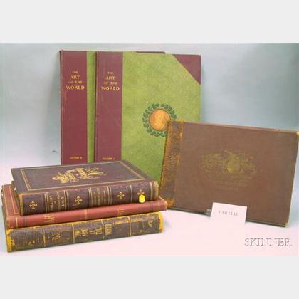 Twenty-one Late 18th and Late 19th Century Art Portfolio Reference Books
