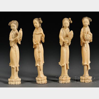 Four Ivory Figures
