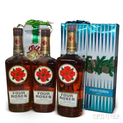 Four Roses American Blended Whiskey, 12 4/5 quart bottles 