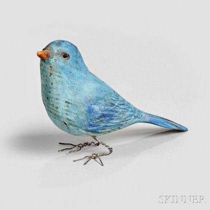 Carved and Painted Bluebird