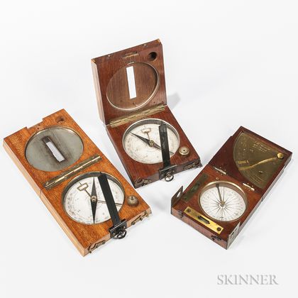 Three Cased Compass-Clinometers