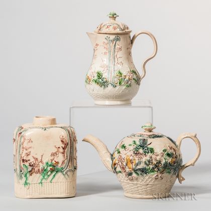Three Staffordshire Lead-glazed Tea Wares