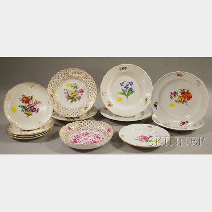 Twelve Meissen Porcelain Plates
