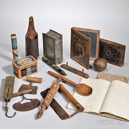 Group of Household and School Items