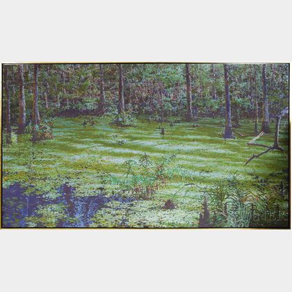 Bruce L. Marsh (American, b. 1937) Green Landscape