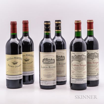 Mixed 1995 Bordeaux, 6 bottles 