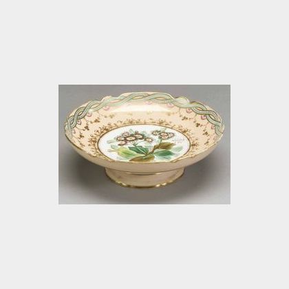 Botanical Decorated Porcelain Compote